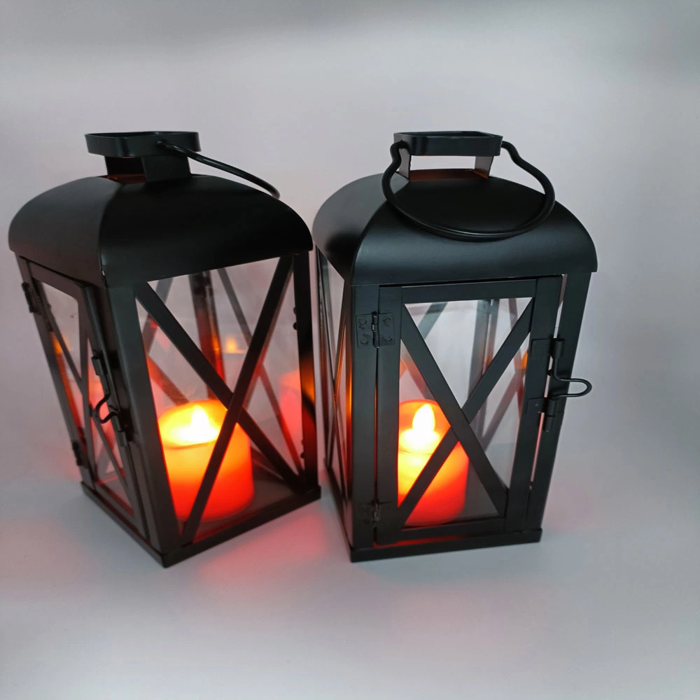 Better Homes &amp; Gardens Candle Holder Lantern, Black, Medium