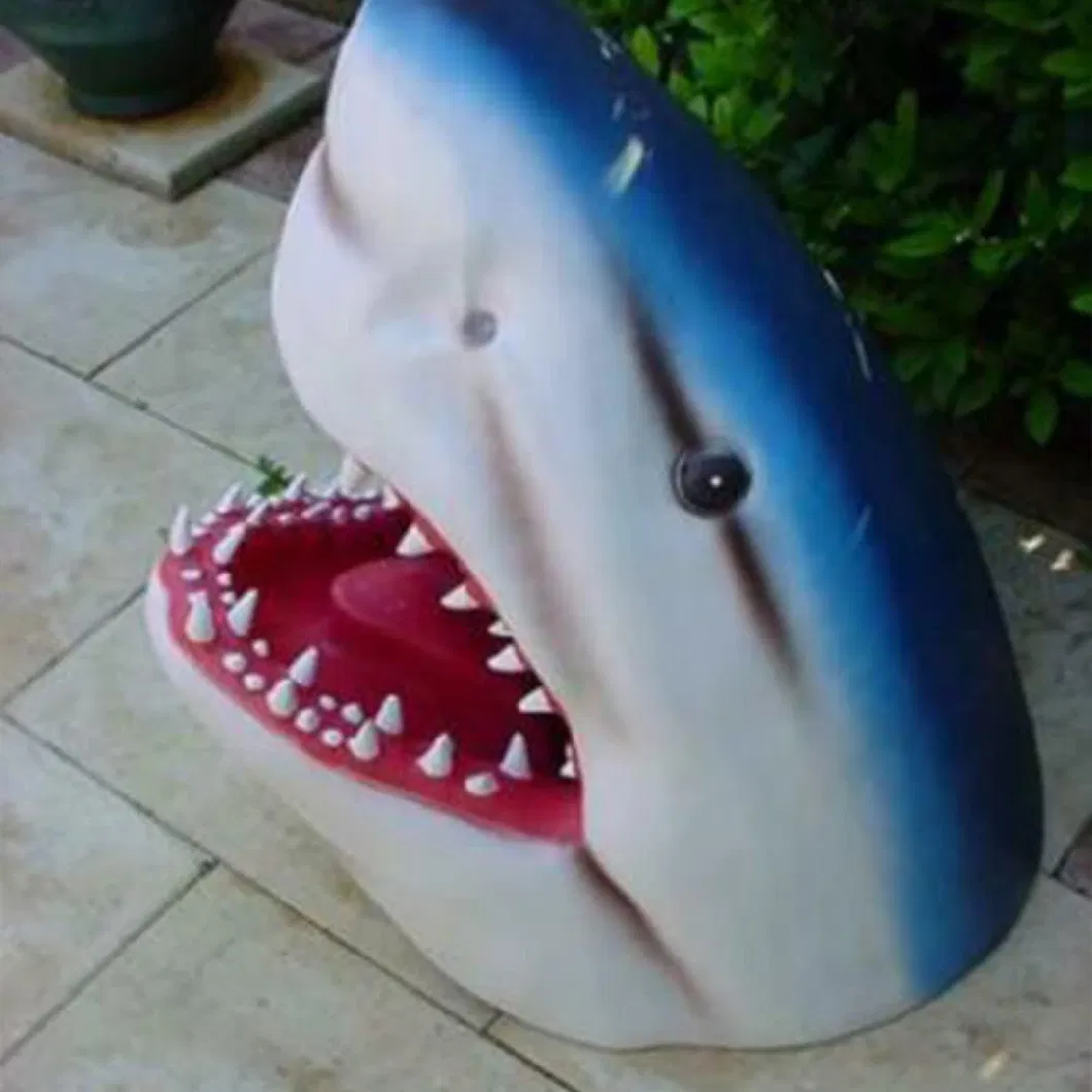 Cartoon Shark Head Resin Sculpture Decoration