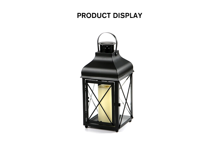 Creative Personality Table Lamp Cross Mirror Exotic Moroccan Lamp Style Black and White Two-Color Wrought Iron Decoration Night Home Decorative Candle Lantern