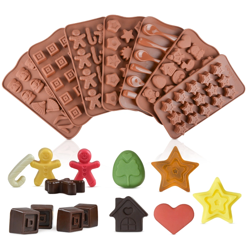 2019 New Arrival Silicone Chocolate Mould Cartoon Dinosaur Shape Silicone Mold for Making Crayon Chocolate Cake Candy