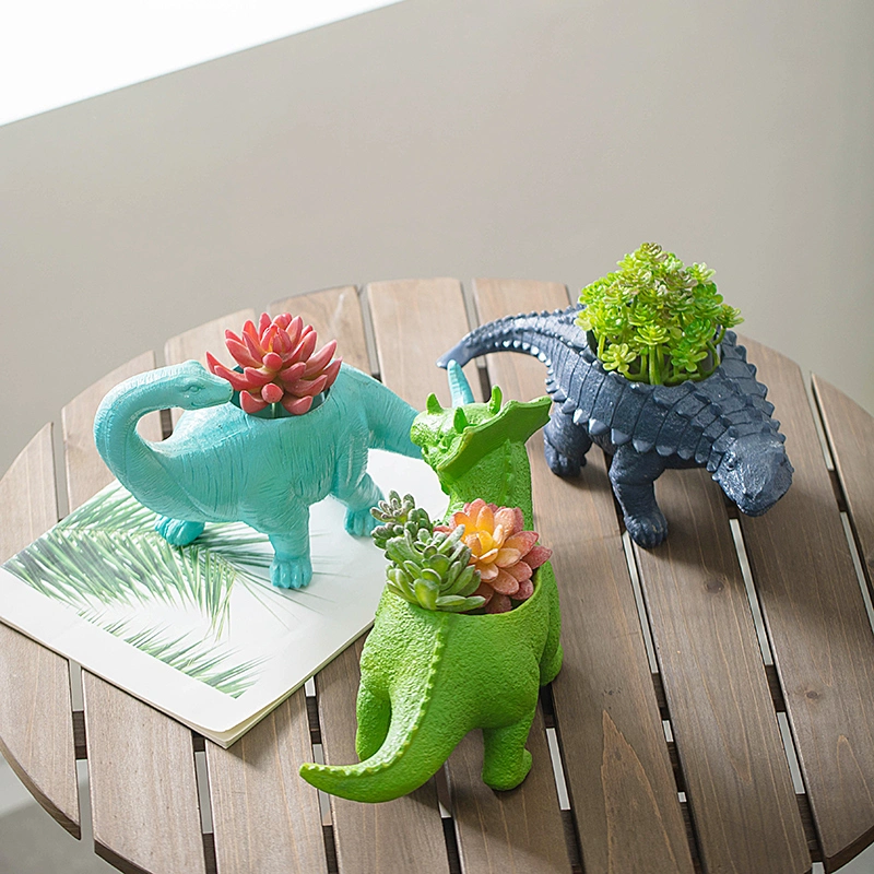 Animal Crafts Gifts Creative Christmas Cartoon Resin Dinosaur World Outdoor Garden Decoration