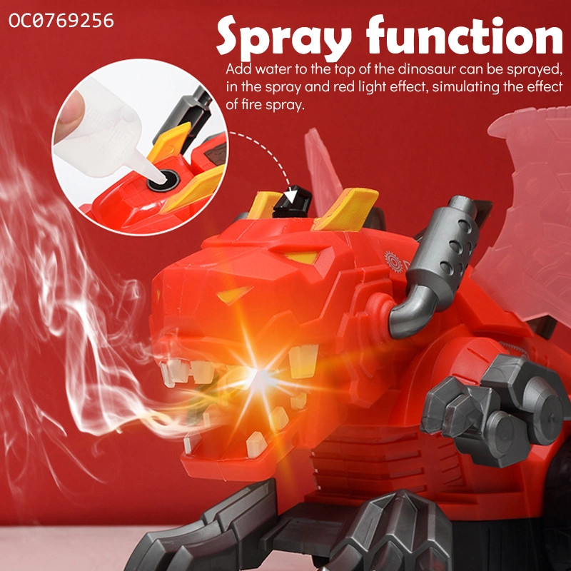 Dinosaur Fire Dragon with Spray Function RC Car for Kids Boys Toy