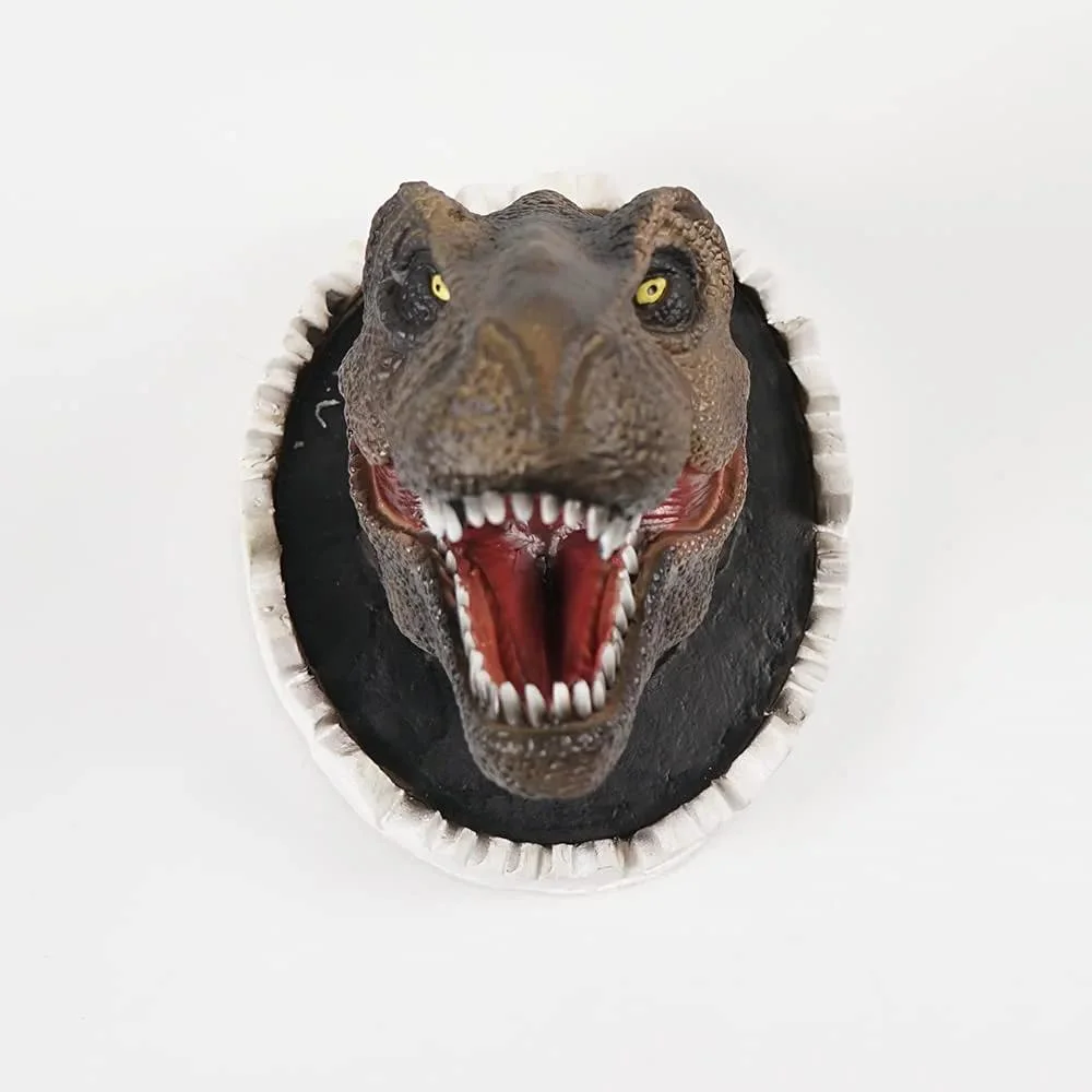 Dinosaur Head Wall Mounted Home Decor Statue