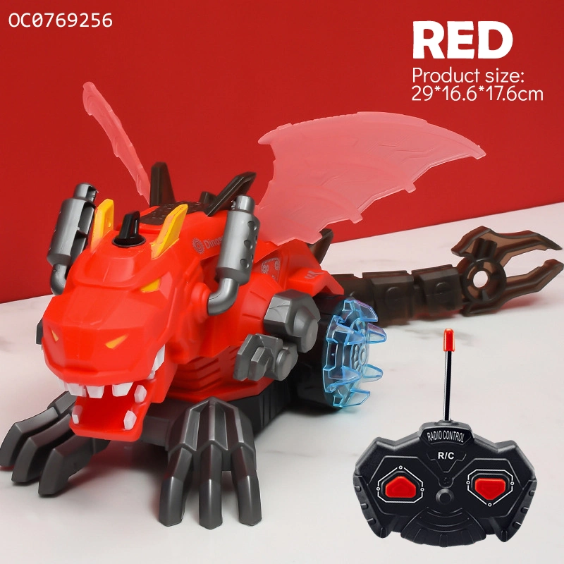 Dinosaur Fire Dragon with Spray Function RC Car for Kids Boys Toy