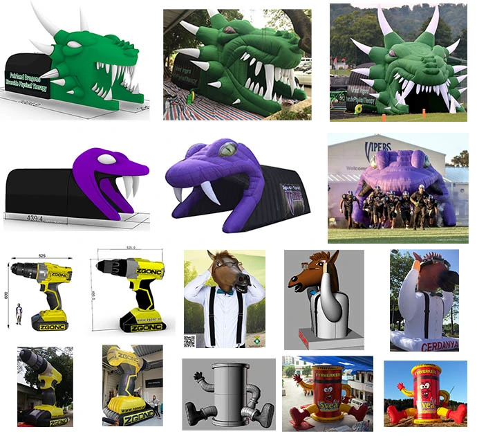 Boyi Advertisig Inflatable Fire Dragon Inflatable Big Dinosaur Dragon Cartoon Balloon By0323