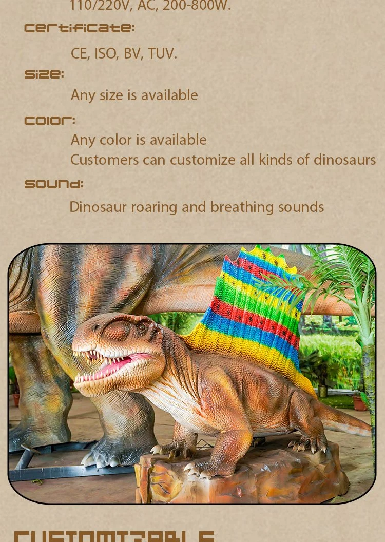 Heterodontosaurus Animatronics Dinosaur Large Simulation Animals Realistic Pose Design Dinosaur for Theme Park 2023