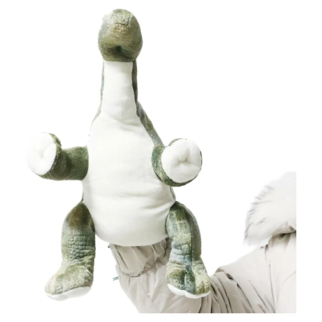 Custom Plush Dino Doll Toys Puppet Green Hand Puppet Kids Soft Stuff Lifelike Animal 32cm Dragon Cute Dinosaur Stegosaurus in Jurassic Period