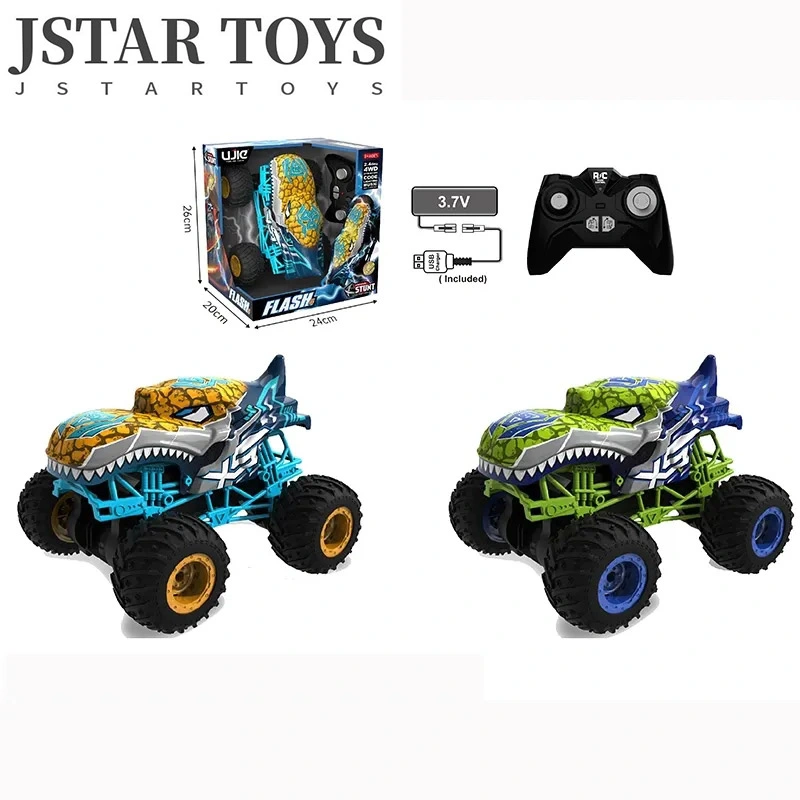 High Speed 2.4G Spray Truck 360 Rotation RC Remote Control Stunt Drift Dinosaurs Car