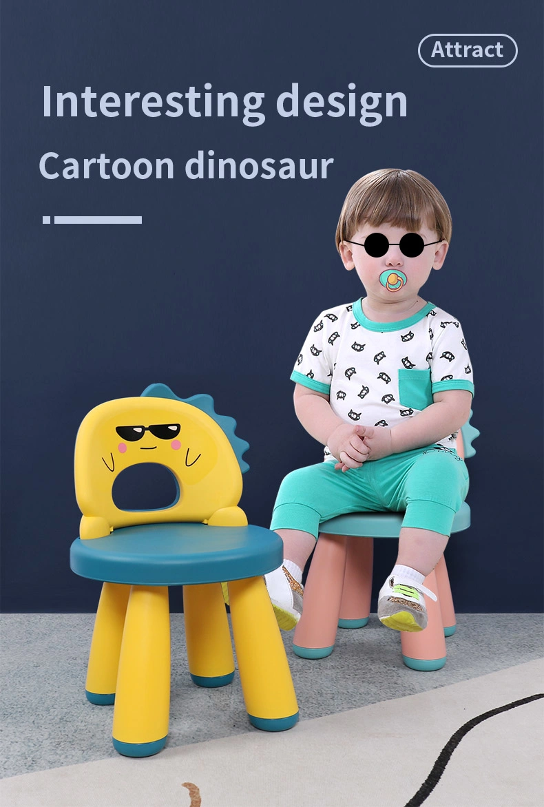 Soft Baby Cartoon Chair Cute Plastic Dinosaur Shape PP Chair