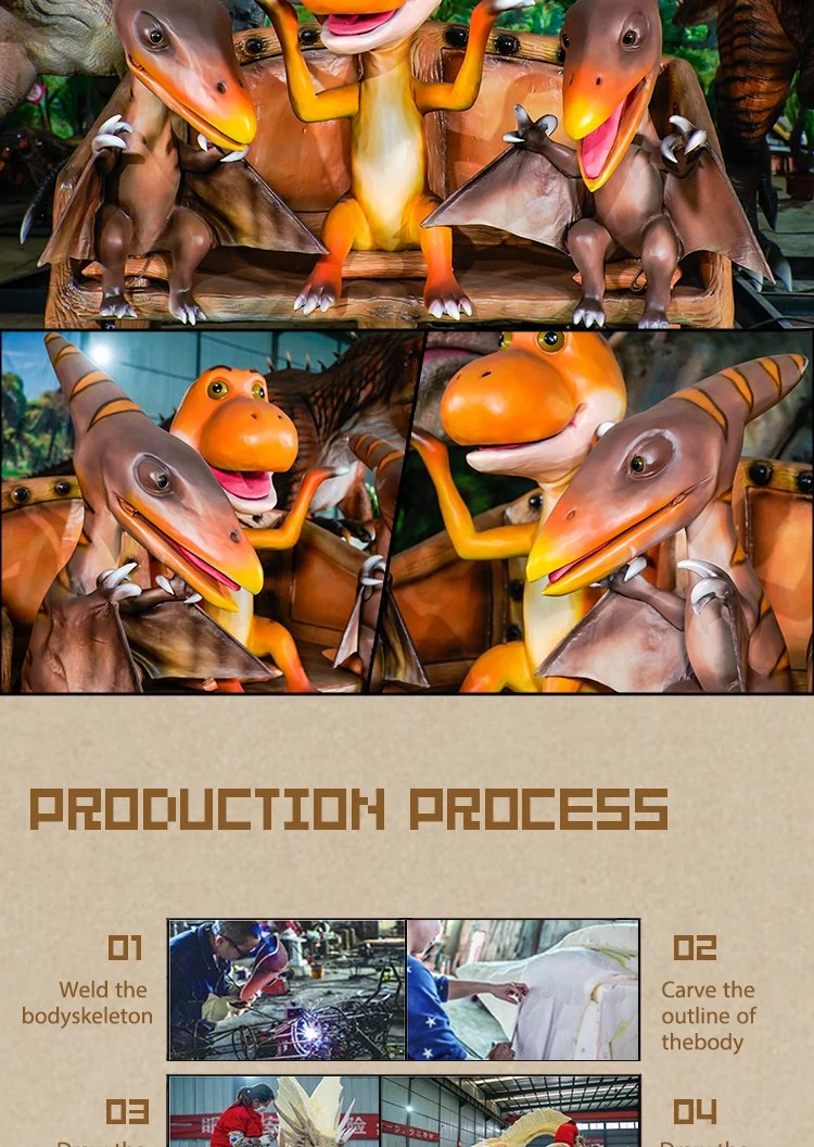 Exhibit Artifical Dinosaur Pterosaurus Shopping Mall Dinosaur Theme Amusement Park Mechanical Life Size Animation Dinosaur