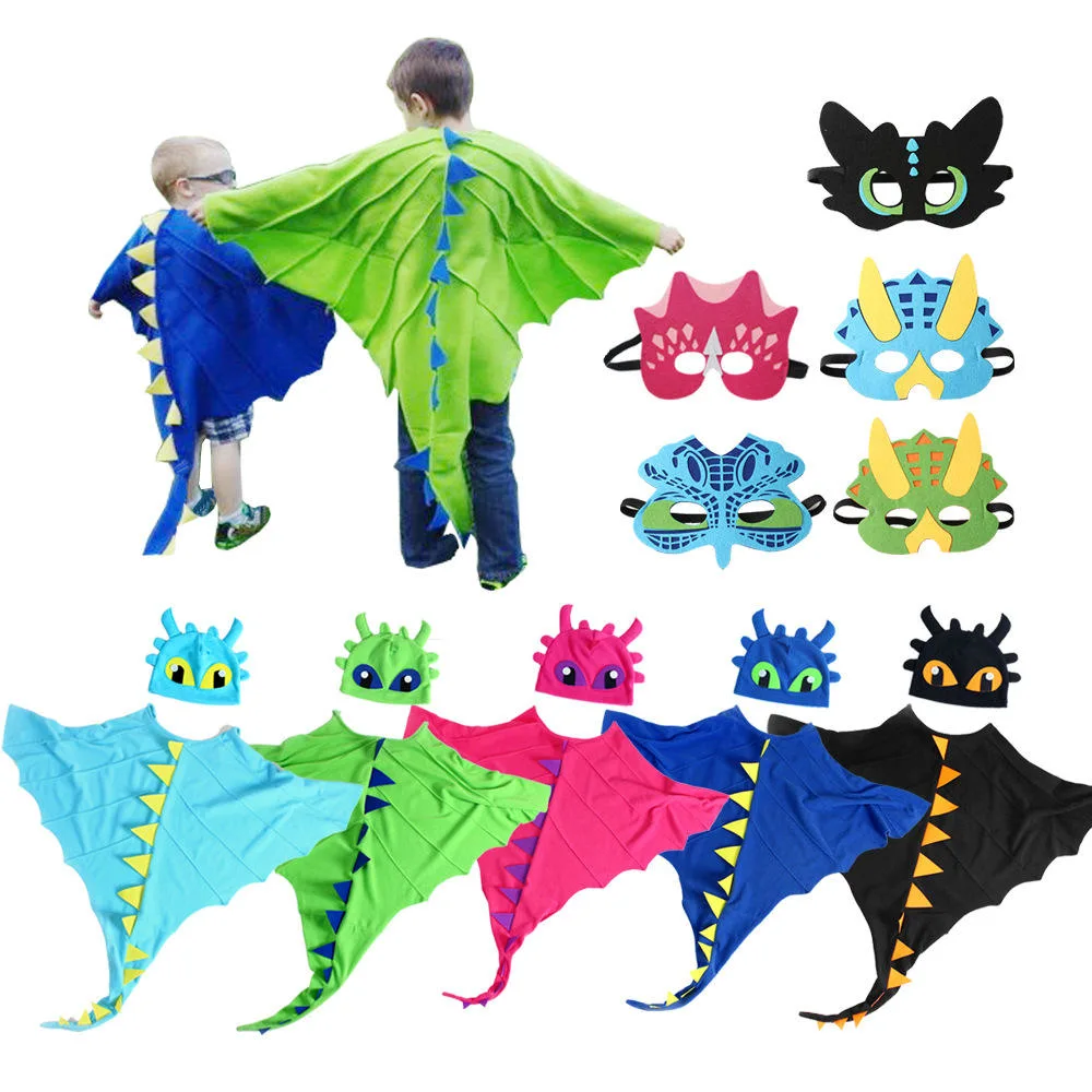 Halloween Children Dinosaur Costumes, 3-8 Ages Child Cosplay Cloak, Halloween Cosplay Costume for Boys and Girls