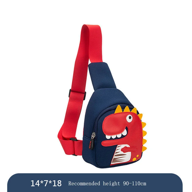 Trend Fashion Children&prime;s School Bag Cartoon Cute Dinosaur Baby Chest Bag