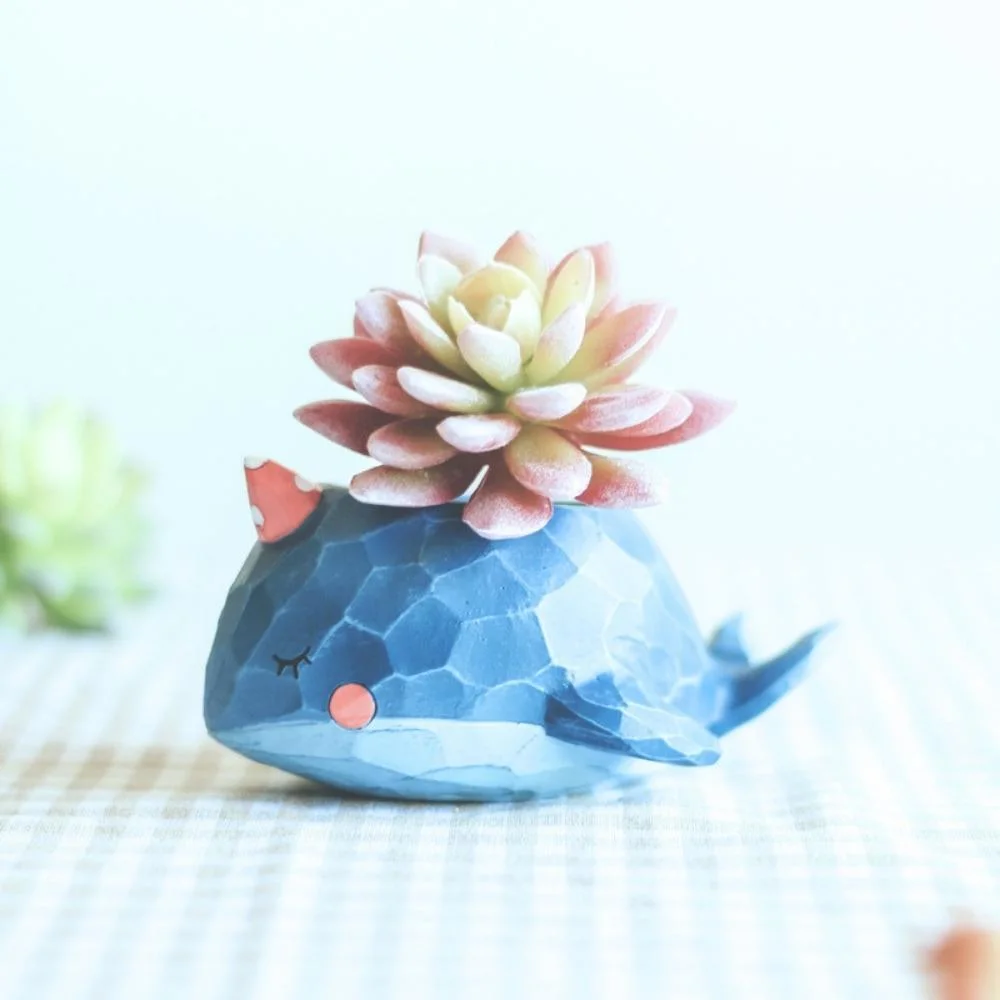 Flower Resin Pot Creative Cartoon Succulent Desktop Garden Decorations Ci20876