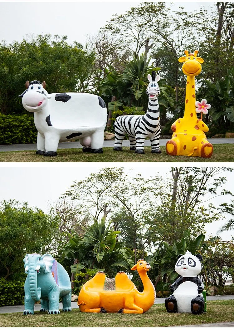 China Fiberglass Animal Bench Outdoor Statues Sculpture Manufacturers