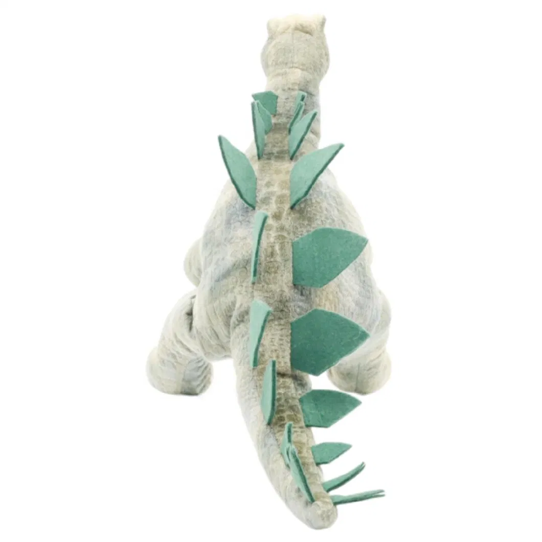 Wholesale Dino Plush Doll Toys Kids Soft Stuffed Lifelike Animal Dragon Cute Dinosaur Stegosaurus in Jurassic Period Puppet Green 32cm Hand Puppets