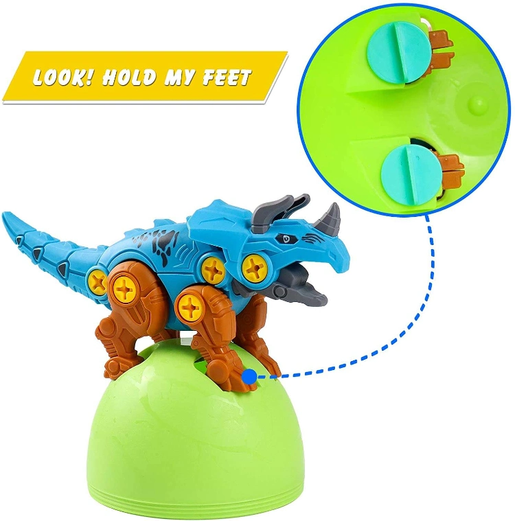Take Apart Dinosaur Puzzle Eggs and Screwdrivers Building Block Toys Hot Sale Educational Toy Dinosaurs for Kids