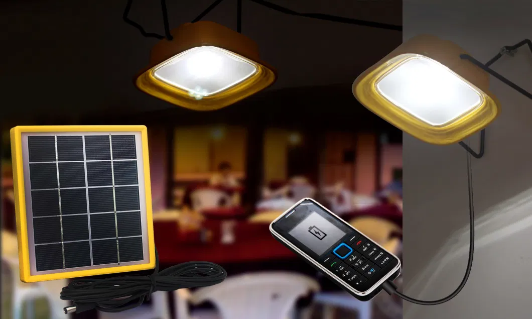 Solar LED Emergency Camping Lantern with Mobile Charger