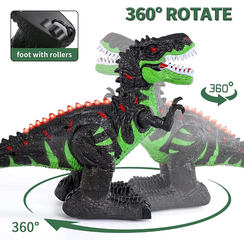 2.4G 8 Channel Remote Control Simulation Dinosaurs T-Rex Toys Electric Walking Robot Dinosaur with LED Lights &amp; Sounds for Boys Gifts