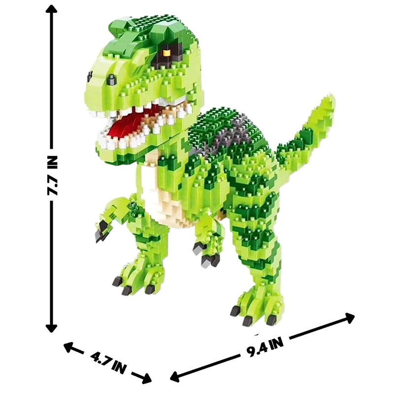 Jurassic Dinosaur Tyrannosaurus Rex Animal Monster 3D Model DIY Diamond Mini Building Blocks Toy Balody for Children