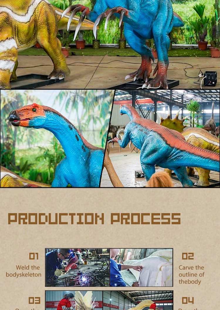 Scytosaurus Animatronics Dinosaur Artificial Exhibit Dinosaur 3D Animatronics Dinosaur Model Life Size Outdoor Landscaping