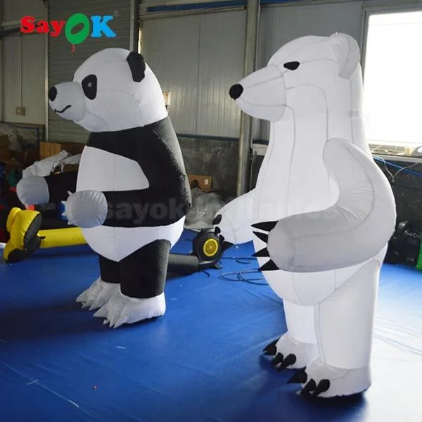 Giant Inflatable Panda Costume with Small Blower Custom Advertising Inflatable Cartoon Model Giant Big Huge Inflatable Statue Inflatable Mascot