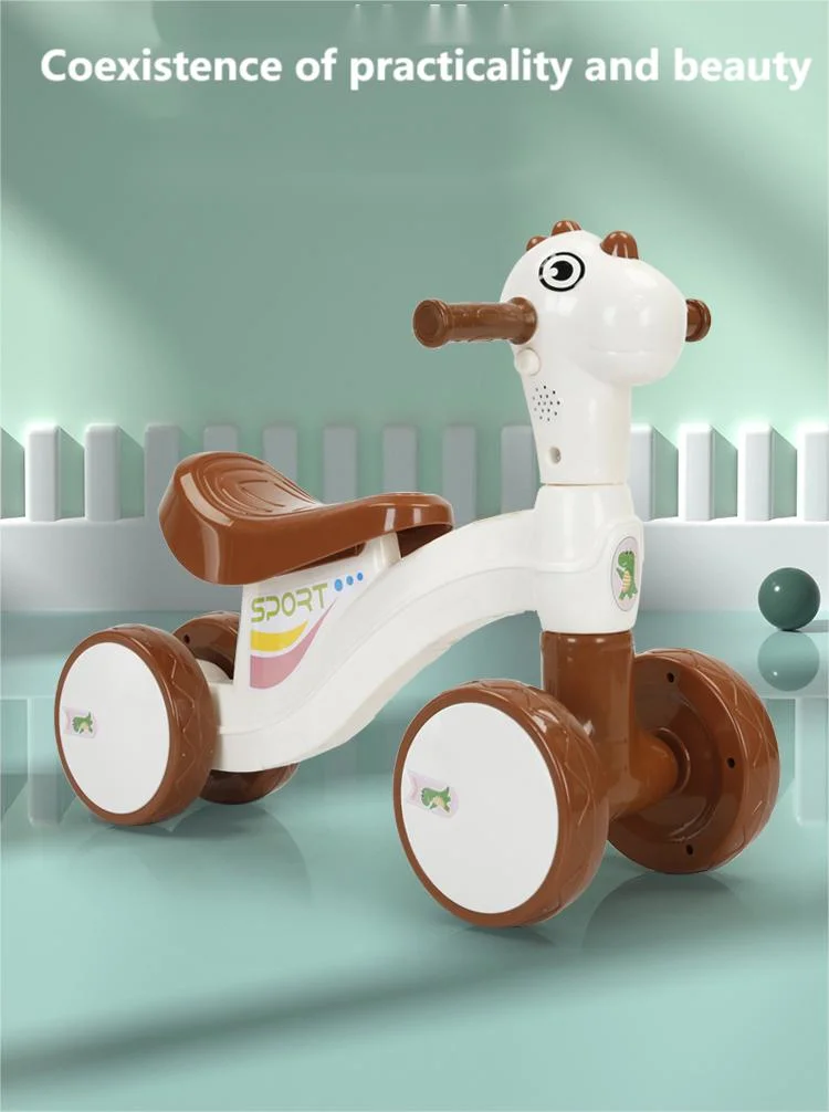 Cartoon Dinosaur Shaped Four Wheel Scooter for Boys and Girls