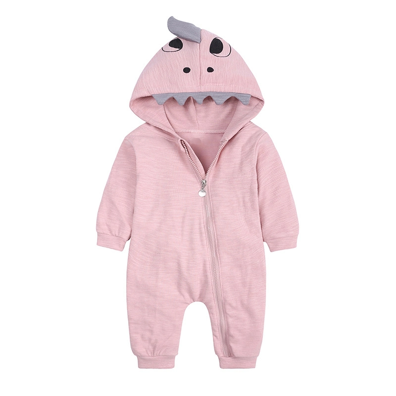 New Infant Dinosaur Hooded Cotton Romper Boys and Girls Baby Long Sleeve Climbing Clothes Baby Romper