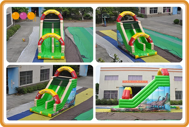 Used Commercial Single Lane Inflatable Slide Inflatable Dinosaur Standard Slide (AQ913-7)