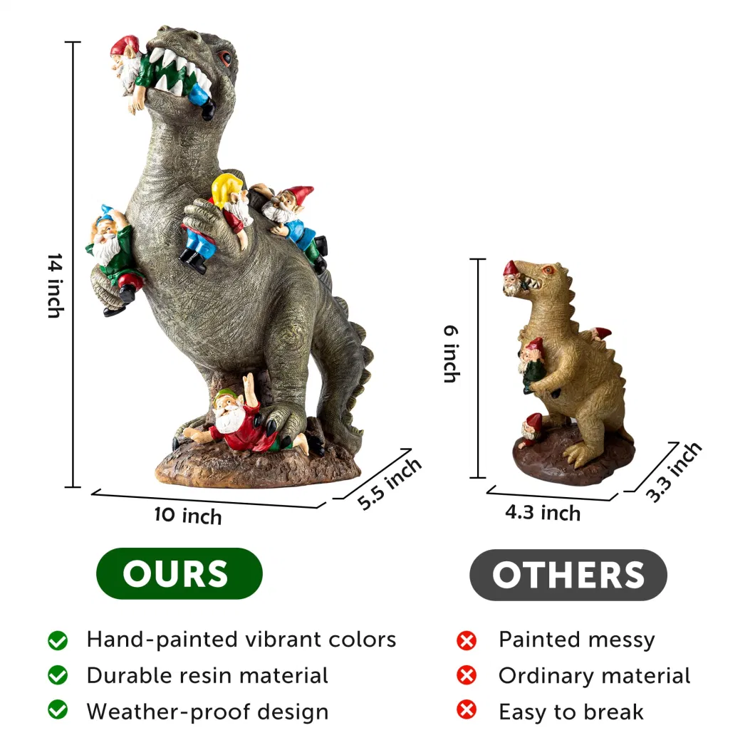 Statues Outdoor Decor Dinosaur Art Outdoor Garden Decor Garden Gnome