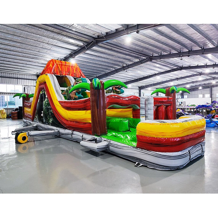 Wholesale Outdoor Fun Dinosaur Park Inflatable Obstacle Games Inflatable Bounce Park