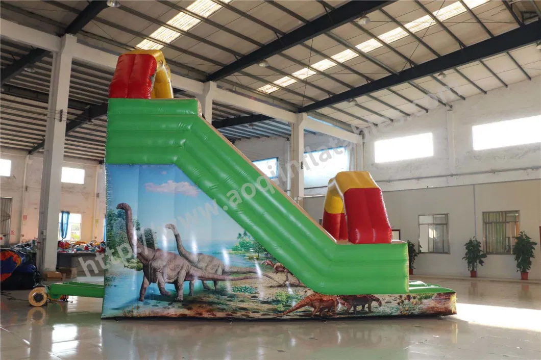 Used Commercial Single Lane Inflatable Slide Inflatable Dinosaur Standard Slide (AQ913-7)