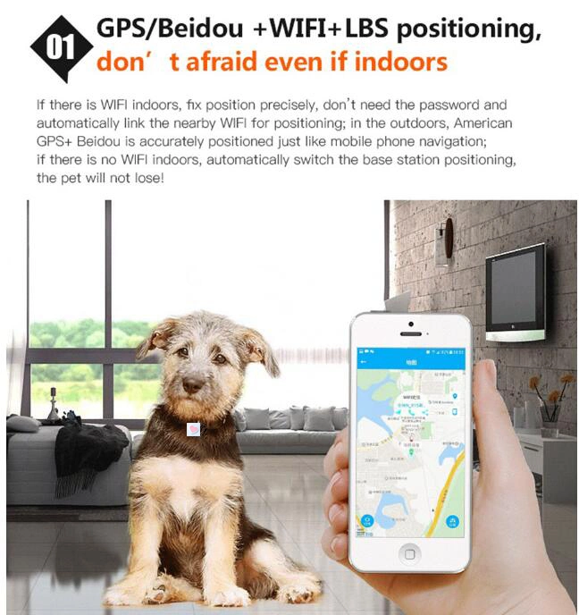 Pet Dog Cat Tag Collar Style Anti-Lost GPS Tracking Device