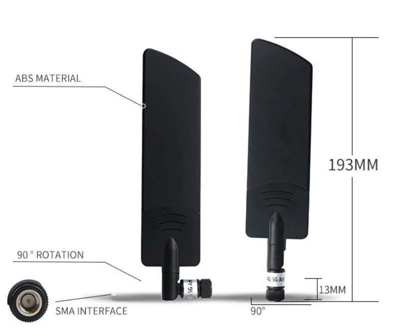 Rotatable RP-SMA Male Straight 4G LTE Rubber Antenna