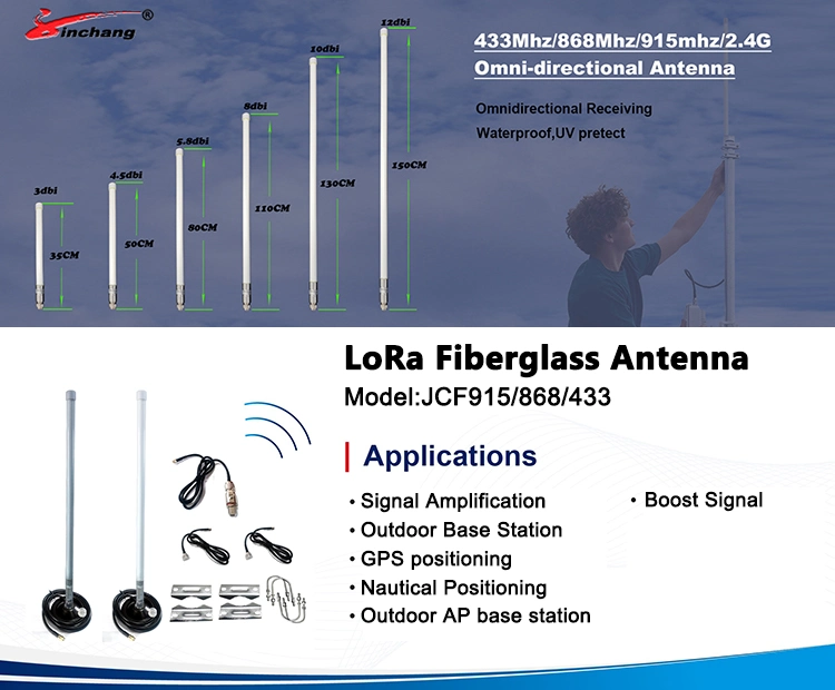Helium Miner Hotspot Antenna 3dBi 4.5dBi 5.8dBi 8dBi 10dBi 12dBi 433MHz 868MHz 915MHz 2.4G Omni Directional Outdoor Fiberglass Communication Antenna
