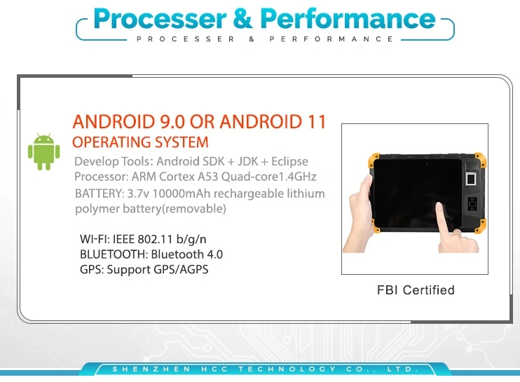 Hcctg Industrial Android 9.0 Bluetooth 4G GPS Tablet POS Terminal Z200