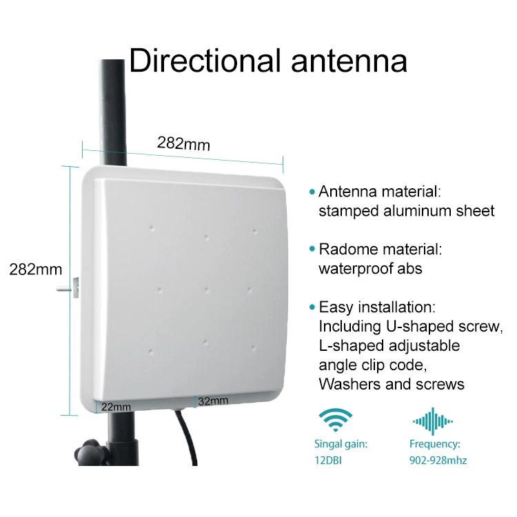 IP67 Waterproof Circular Polarization Long Range RFID 8dBi UHF Outdoor Panel Antenna