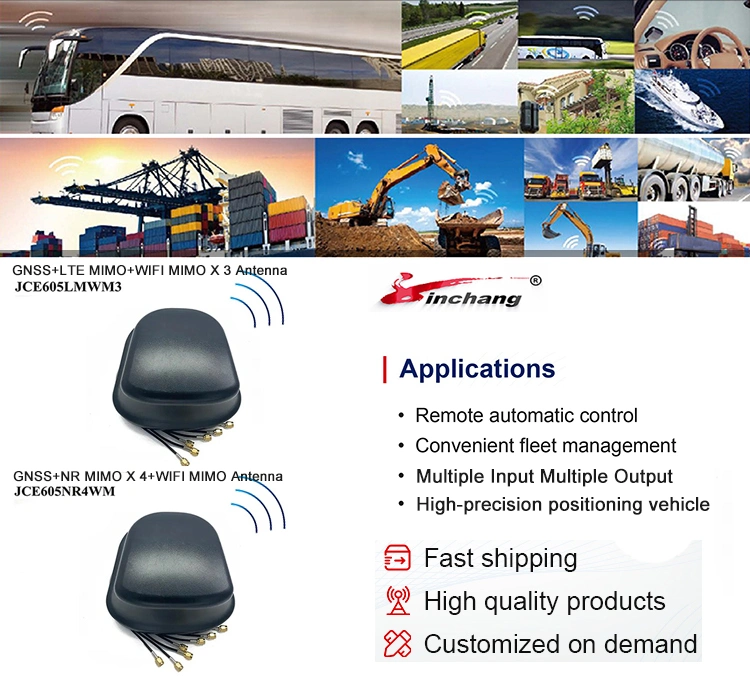 7 in 1 Outdoor IP67 Long Range Gnss 4X4 5g MIMO WiFi MIMO Antenna Car GPS LTE 4G Combo Antenna for Fleet Management