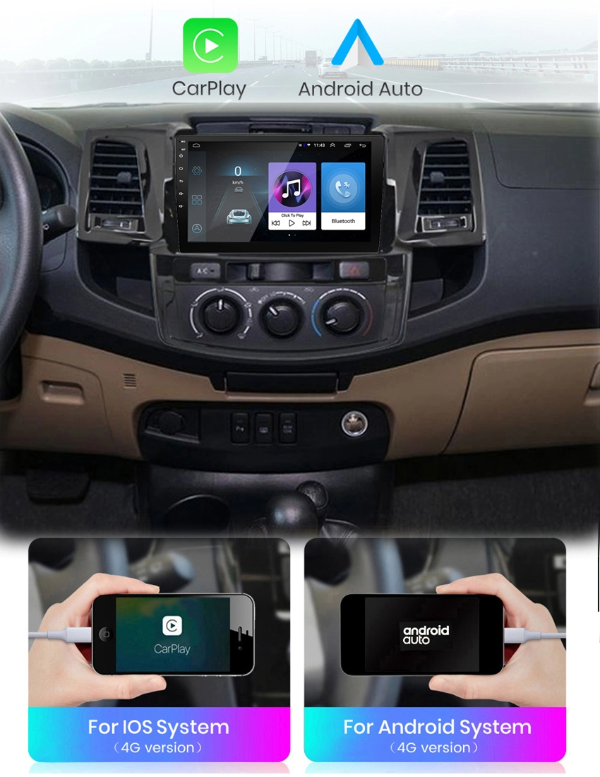 Android Car GPS Navigation Fortuner Sw4 Hilux Vigo