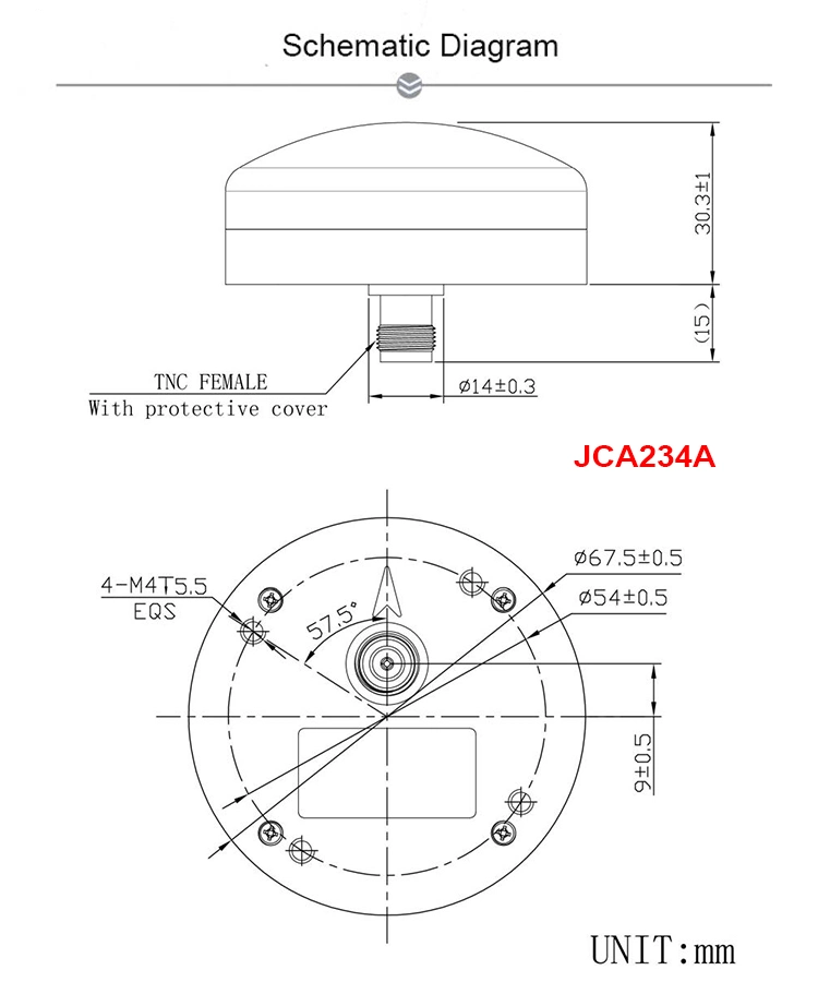 High Accuracy 360 Horizontal Coverage Angle Rtk Gnss Aviation Antenna Aerial with TNC-K Connector