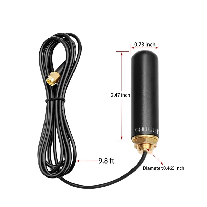 3G 4G LTE Outdoor Vandal Resistant Omnidirectional Screw Mount Antenna with SMA/Ts9 Connector