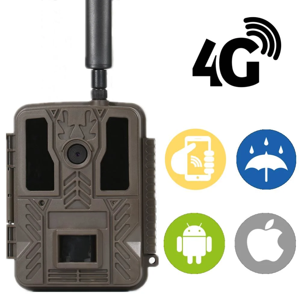 Wireless Digital Hunting Cameras LTE 36MP 1080P 100FT Detection Range Invisible Infrared 4G Hunting Trail Camera