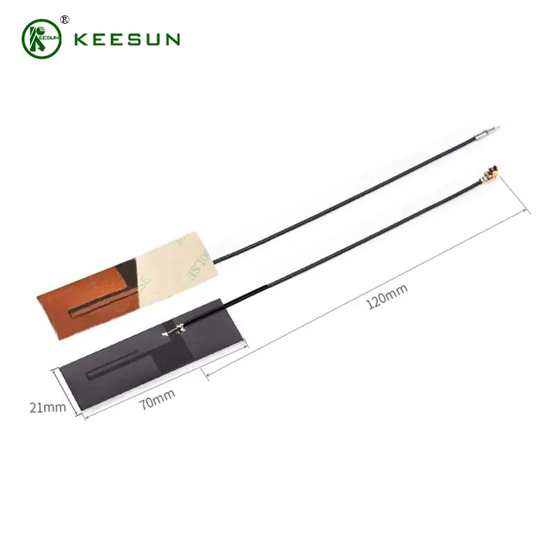 2.4G Internal WiFi Built-in Flexible FPC Patch Antenna with Ipex 1.13 Cable