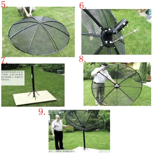 1.5/1.8/2.4/3/3.7/4.5/5/6/7m 10/12feet C Ku Band Satellite Mesh Parabolic TV Dish Antenna