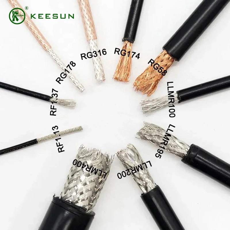 10m 20m 50m CATV CCTV Rg58 Rg59 Rg178 Coaxial Cable with Connector