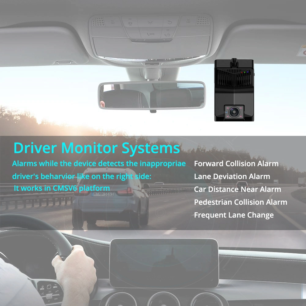 4G GPS WiFi Fleet Management Driver Monitor Tracking Car DVR Cmsv7 Dashcam