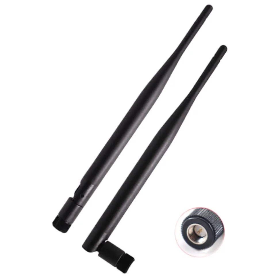 SMA Rubber Antenna 2.4 GHz 5.8 Female Wife 2.4 Roof Base Mast Aerial with 2 Adapters for VW Polo