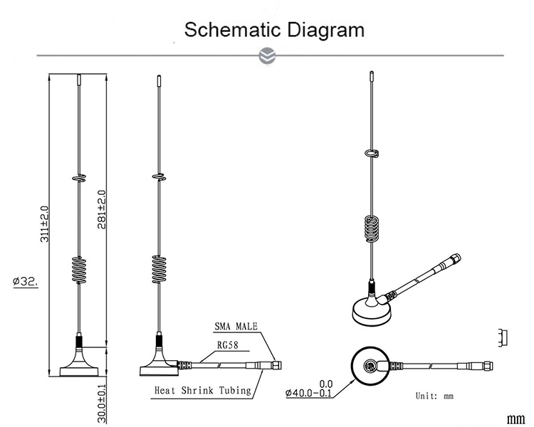 Jcg024 Hig Gain 5 dBi External 3G AMPS GSM Gms Antenna