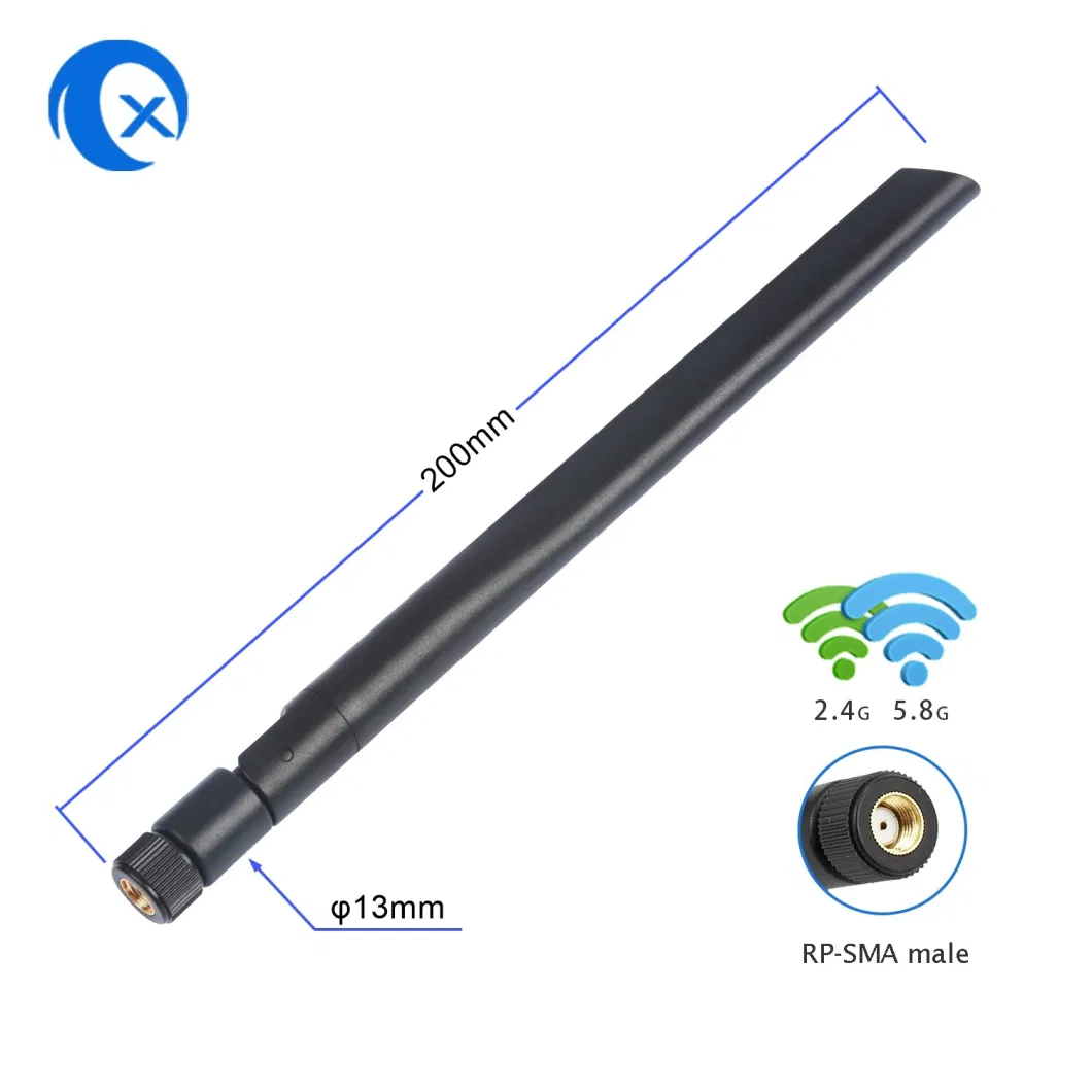 2.4G Blade External WiFi Rubber Antenna RP-SMA for Wireless Network Router