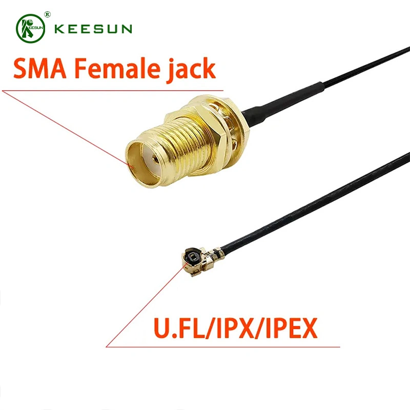 WiFi Antenna Jumper Cable RP-SMA Female Straight to U. FL Ipex Connector with Rg178 Cable