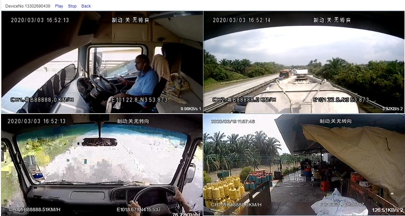 CCTV Camera with DVR Vehicle Tracking System for Fleet Management 4CH Digital Video Recorder Mobile DVR